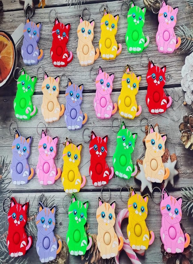 PSDFH 24 Packs Bulk Mini Cat fidgets Toys for Kids Children Classroom Students Gifts Prize from Teacher,Cat Animal Birthday Party Favors - Image 3